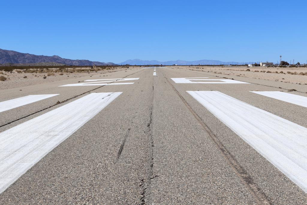 Twentynine Palms Airport runway.